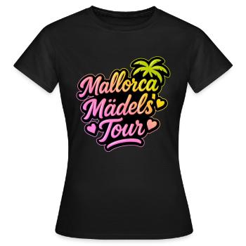 Mallorca Mädels Tour Bunt - Frauen T-Shirt - Schwarz - Vorne - AI Model Female 172 dark (172cm)