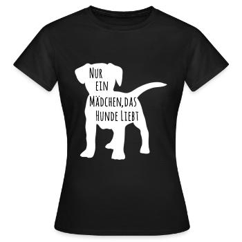 Dog Girl I Dog Dog Owners Gift - Women's T-Shirt - black - Front - AI Model Female 172 dark (172cm)