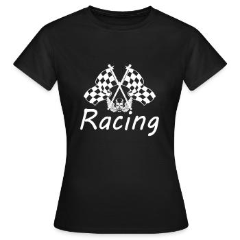 Racing - Zielflagge - Frauen T-Shirt - Schwarz - Vorne - AI Model Female 172 dark (172cm)