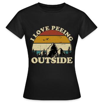 J’adore faire dehors. j’adore faire dehors - T-shirt Femme - noir - Devant - AI Model Female 172 dark (172cm)