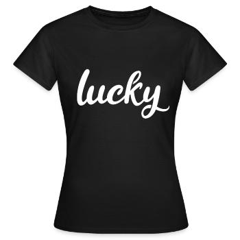 Chanceux - T-shirt Femme - noir - Devant - AI Model Female 172 dark (172cm)