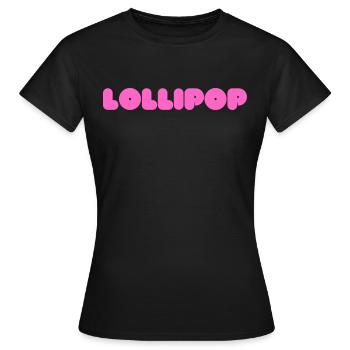 Lollipop Damen - Frauen T-Shirt - Schwarz - Vorne - AI Model Female 172 dark (172cm)
