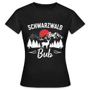 Forêt-Noire Forêt-Noire du Bade-Wurtemberg - T-shirt Femme - noir - Devant - AI Model Female 172 dark (172cm)
