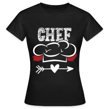 chef chef - Women's T-Shirt - black - Front - AI Model Female 172 dark (172cm)