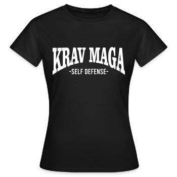 Krav Maga self défense - T-shirt Femme - noir - Devant - AI Model Female 172 dark (172cm)