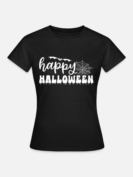 Happy Halloween - Frauen T-Shirt - Schwarz