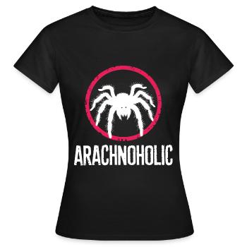 Arachnoholic große haarige Vogelspinne Silhouette - Frauen T-Shirt - Schwarz - Vorne - AI Model Female 172 dark (172cm)
