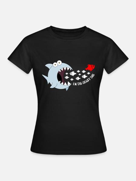 Gegen den Strom schwimmen - Frauen T-Shirt - Schwarz