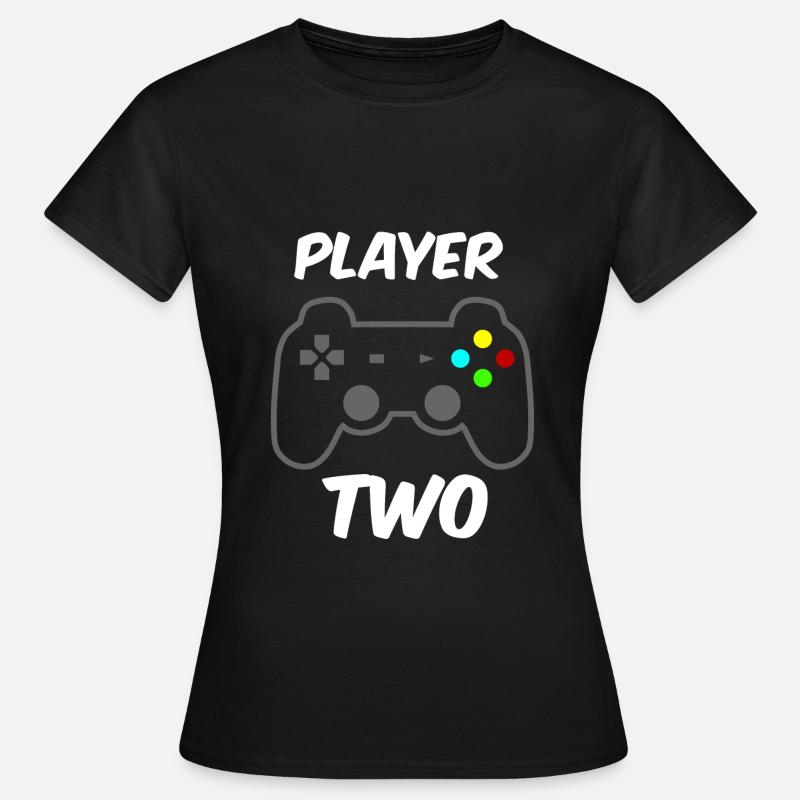Player ONE - Player TWO Partner Look - Women's T-Shirt - black