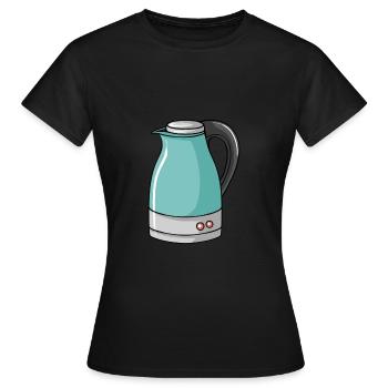 Bouilloire électrique - T-shirt Femme - noir - Devant - AI Model Female 172 dark (172cm)