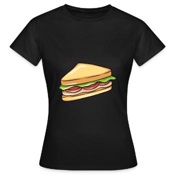Sandwich - T-shirt Femme - noir - Devant - AI Model Female 172 dark (172cm)