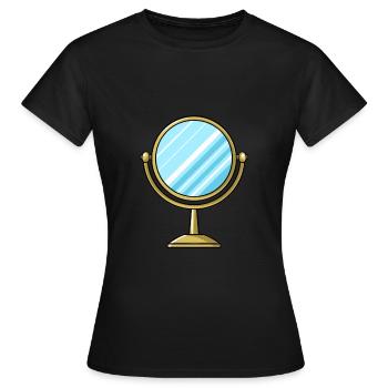 Cosmetic mirror mirror - Women's T-Shirt - black - Front - AI Model Female 172 dark (172cm)