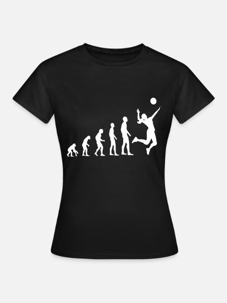 Volleyball Evolution - Frauen T-Shirt - Schwarz
