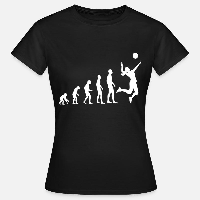 Volleyball Evolution - Frauen T-Shirt - Schwarz
