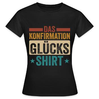 Konfirmation 2023 ich war dabei Konfirmand - Frauen T-Shirt - Schwarz - Vorne - AI Model Female 172 dark (172cm)