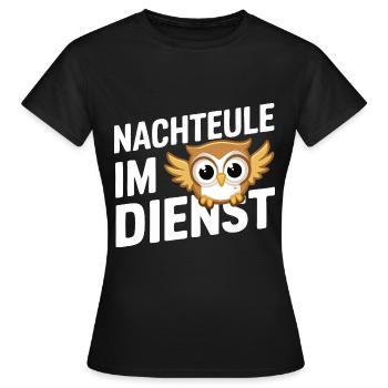 oiseau de nuit hibou hibou oiseau - T-shirt Femme - noir - Devant - AI Model Female 172 dark (172cm)