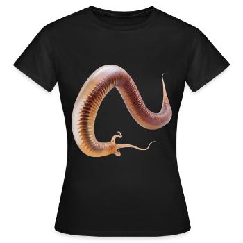 Wurm - Frauen T-Shirt - Schwarz - Vorne - AI Model Female 172 dark (172cm)