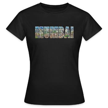 Mumbai Bombay Inde - T-shirt Femme - noir - Devant - AI Model Female 172 dark (172cm)
