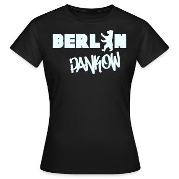 Berlin Pankow lettrage Grafitti souvenir district - T-shirt Femme - noir - Devant - AI Model Female 172 dark (172cm)