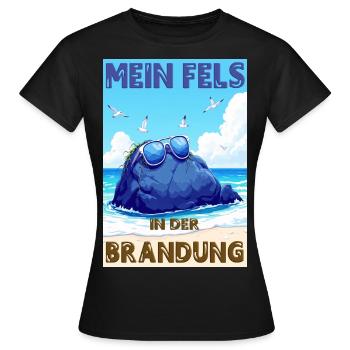 Mein Fels in der Brandung - deutsche Version - Frauen T-Shirt - Schwarz - Vorne - AI Model Female 172 dark (172cm)