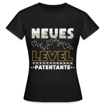 Neues Level Patentante Taufpatin - Frauen T-Shirt - Schwarz - Vorne - AI Model Female 172 dark (172cm)