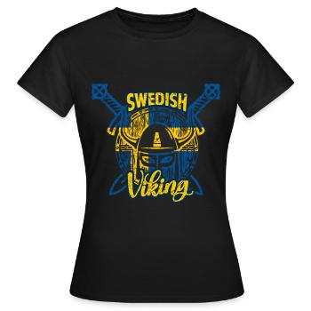 Viking suédois - T-shirt Femme - noir - Devant - AI Model Female 172 dark (172cm)