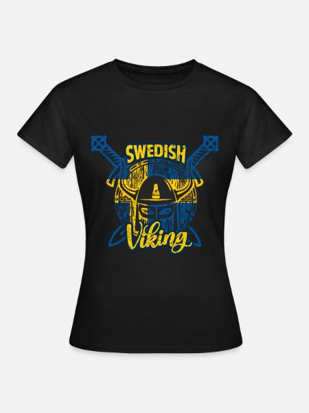 Schwedischer Wikinger - Frauen T-Shirt - Schwarz