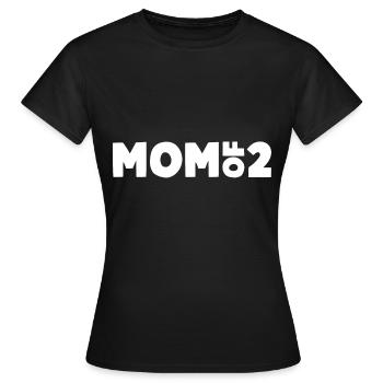 Mom of 2 - Women's T-Shirt - black - Front - AI Model Female 172 dark (172cm)