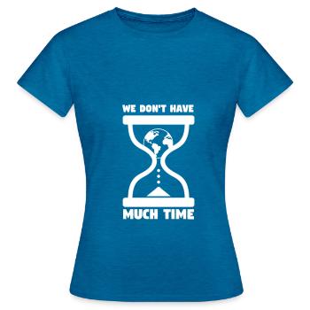 Protection du climat - Nous n'avons pas assez de temps - T-shirt Femme - bleu saphir antique chiné - Devant - AI Model Female 172 dark (172cm)