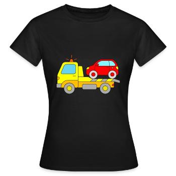 Abschlepper - Frauen T-Shirt - Schwarz - Vorne - AI Model Female 172 dark (172cm)