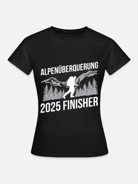 Alpenüberquerung Für Alpenüberquerer Wanderin Wand - Frauen T-Shirt - Schwarz