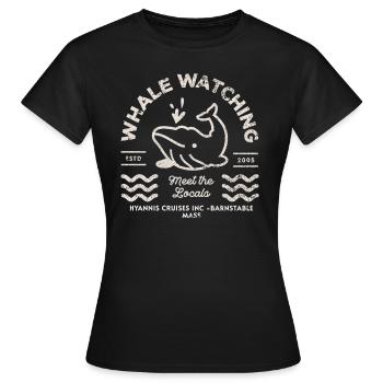 Whale watching Nantucket 2 - T-shirt Femme - noir - Devant - AI Model Female 172 dark (172cm)