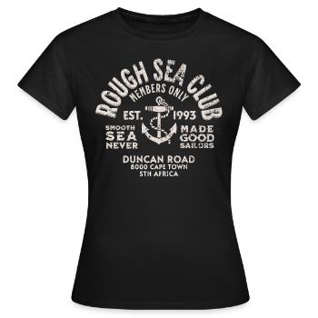 Rough sea club Cape town - T-shirt Femme - noir - Devant - AI Model Female 172 dark (172cm)