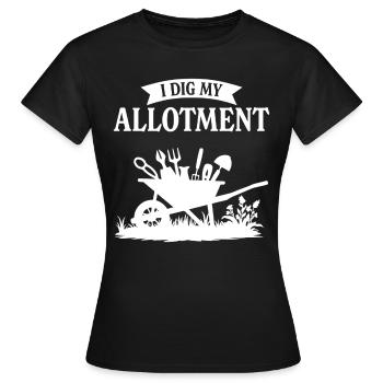 Je creuse mon potager - T-shirt Femme - noir - Devant - AI Model Female 172 dark (172cm)