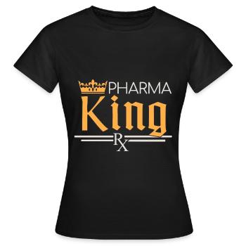 Pharmacie | Roi de l’industrie pharmaceutique - T-shirt Femme - noir - Devant - AI Model Female 172 dark (172cm)