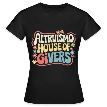Altruisme Don désintéressé Donner d’école - T-shirt Femme - noir - Devant - AI Model Female 172 dark (172cm)