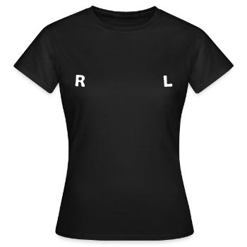 Left Right - Women's T-Shirt - black - Front - AI Model Female 172 dark (172cm)