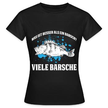 Was ist besser als ein Barsch? Viele Barsche - Frauen T-Shirt - Schwarz - Vorne - AI Model Female 172 dark (172cm)
