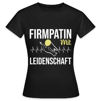 Firmpatin mit Leidenschaft Firmung - Frauen T-Shirt - Schwarz - Vorne - AI Model Female 172 dark (172cm)