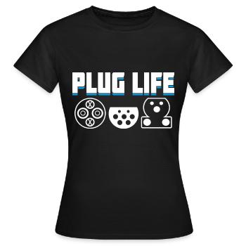 Prise pour véhicule électrique Chargement du - T-shirt Femme - noir - Devant - AI Model Female 172 dark (172cm)