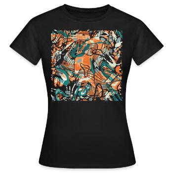 ORGANIC FORMS - Women's T-Shirt - black - Front - AI Model Female 172 dark (172cm)