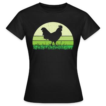 Rooster - Women's T-Shirt - black - Front - AI Model Female 172 dark (172cm)