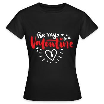 Happy Valentin s Day Valentinstag - Frauen T-Shirt - Schwarz - Vorne - AI Model Female 172 dark (172cm)