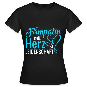 Firmpatin mit Herz und Leidenschaft Firmung - Frauen T-Shirt - Schwarz - Vorne - AI Model Female 172 dark (172cm)