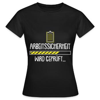 Fachkraft Arbeitssicherheit Ladebalken - Frauen T-Shirt - Schwarz - Vorne - AI Model Female 172 dark (172cm)