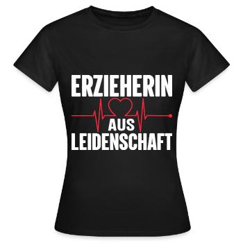 Erzieherin aus Leidenschaft Kita Kindergarten - Frauen T-Shirt - Schwarz - Vorne - AI Model Female 172 dark (172cm)