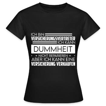 Versicherungsvertreter Für Versicherungsmakler Ver - Frauen T-Shirt - Schwarz - Vorne - AI Model Female 172 dark (172cm)
