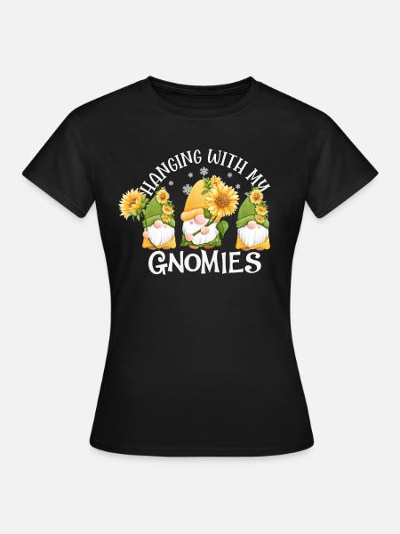 Abhängen mit meinen Gnomien - Frauen T-Shirt - Schwarz