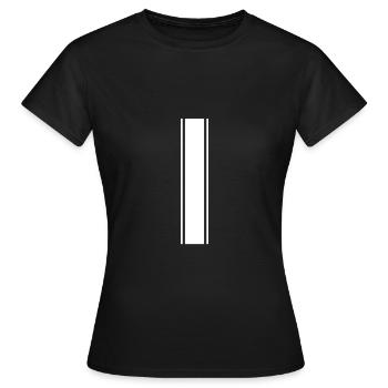 racing stripes - Women's T-Shirt - black - Front - AI Model Female 172 dark (172cm)