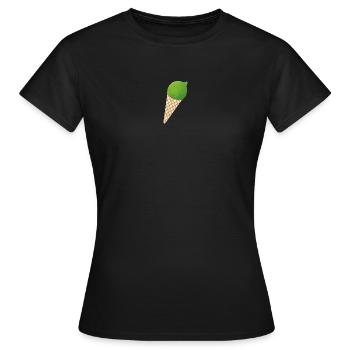 Glace au citron vert Glace d’été Citron Fruit Vacances - T-shirt Femme - noir - Devant - AI Model Female 172 dark (172cm)